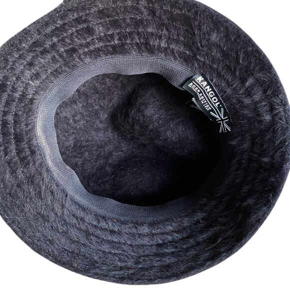 Vintage Kangol Fagora Casual Bucket Hat Sz S Black Faux Fur Hip Hop Y2k Street main image 8